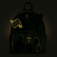 Load image into Gallery viewer, backpack on display, glowing in the dark