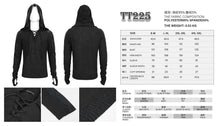 Load image into Gallery viewer, details on shirt and size chart