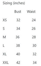 Load image into Gallery viewer, size chart