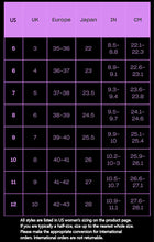 Load image into Gallery viewer, size chart
