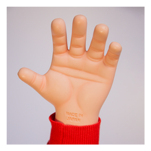 Load image into Gallery viewer, Doll is clothed with good guy overalls, long sleeve shirt and red sneakers. Doll has two black eyes and scars/stitches along face