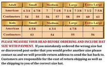 Load image into Gallery viewer, cowboy hat size chart
