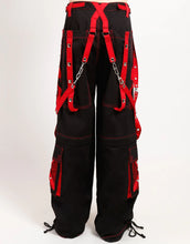 Load image into Gallery viewer, UNISEX Black Scare Dark Street Pant w/ Red Skull Details