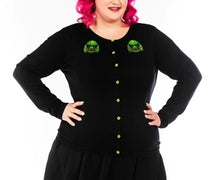 Load image into Gallery viewer, model showing front of cardigan