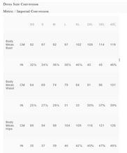 Load image into Gallery viewer, size chart