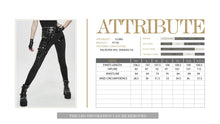 Load image into Gallery viewer, Black Pants w/ Vegan Patent Leather Straps and Removable Hexagram Thigh Detail