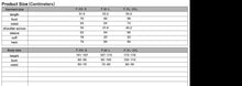 Load image into Gallery viewer, size chart