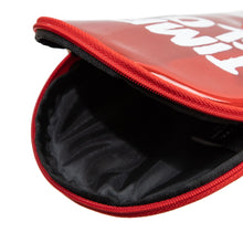 Load image into Gallery viewer, red balloon shaped coin purse with text that reads "time to float"