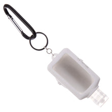 Load image into Gallery viewer, rubber jason voorhees hockey mask hand sanitizer holder. empty bottle included. bottle holder has carabiner