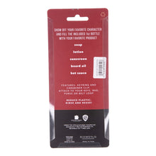 Load image into Gallery viewer, rubber jason voorhees hockey mask hand sanitizer holder. empty bottle included. bottle holder has carabiner