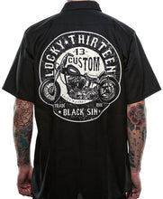 Load image into Gallery viewer, model showing back of shirt