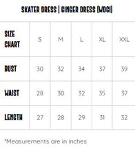 Load image into Gallery viewer, size chart