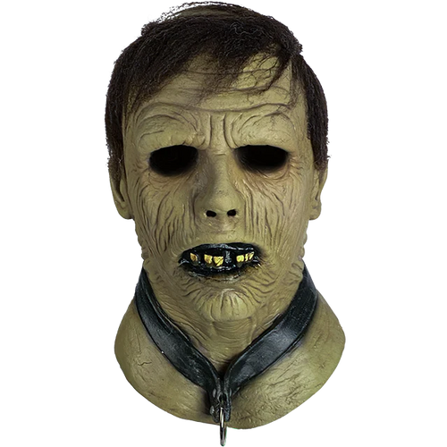 Halloween mask with detailed features on a white background