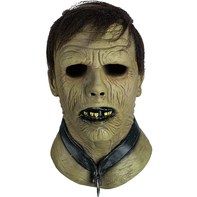 Halloween mask with detailed features on a white background