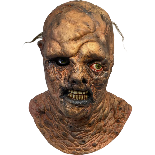 Scary mask with detailed texture on a white background