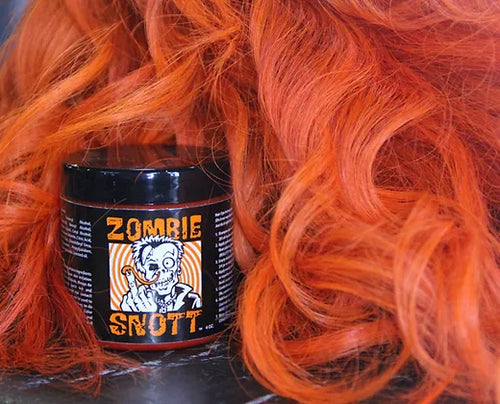 hair dye on display next to model