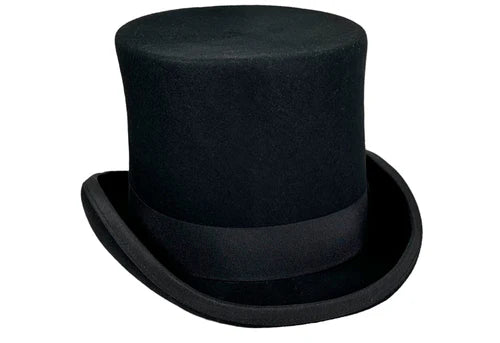 front of top hat on display