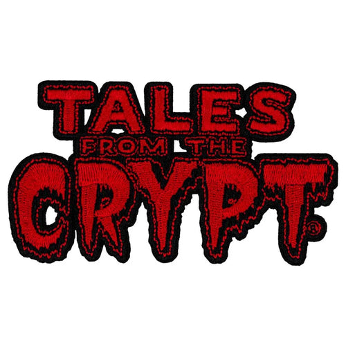 tales from the crypt logo patch with white background