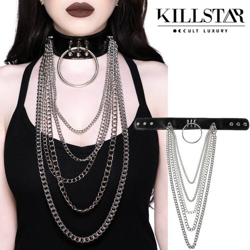 model showing front of choker