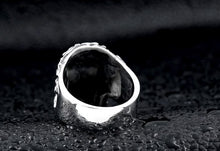 Load image into Gallery viewer, silver colored sugar skull ring
