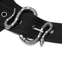 Load image into Gallery viewer, up close detail of snake buckle
