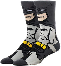 Load image into Gallery viewer, mannequin displaying batman full body mid calf crew socks
