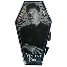 Load image into Gallery viewer, picture of vincent price on coffin shaped compact mirror 
