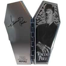 Load image into Gallery viewer, picture of vincent price on coffin shaped compact mirror 

