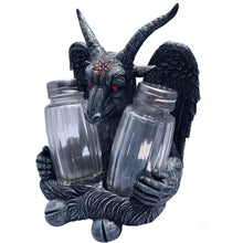 Load image into Gallery viewer, goathead baphomet salt and pepper shakers
