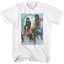 Load image into Gallery viewer, white unisex motley crue shirt with newer group photo

