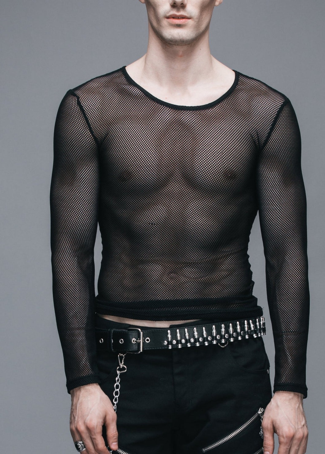 male model showing front of shirt