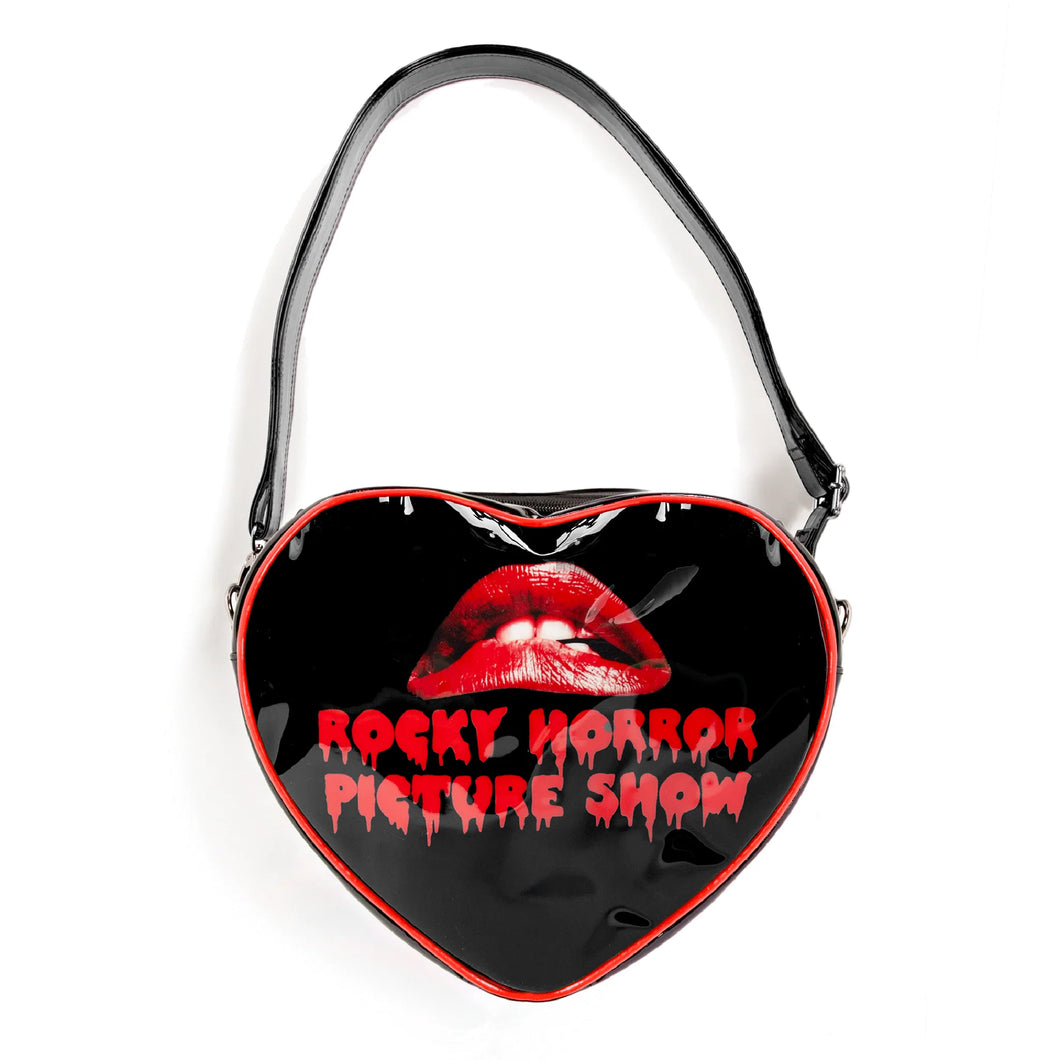 Rocky Horror Picture Show Lips Logo Heart Shaped Shoulder Bag