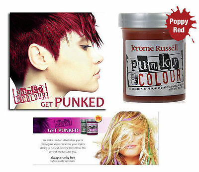 model showing hair color next to jar of hair color