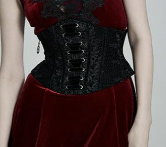 model showing front of corset